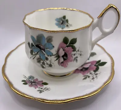 Buy Queens Rosina Cup Saucer England Fine Bone China Floral Flowers Pink 50% OFF • 6.16£