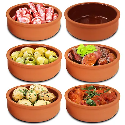 Buy Terracotta 12cm Glazed Tapas Olive Bowls Dishes Cazuelas Spanish Serving Dishes • 9.99£