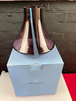 Buy Wedgwood Glass Purple Volcano Vase Escape Range RARE Boxed 10  High 9  Wide • 69.99£