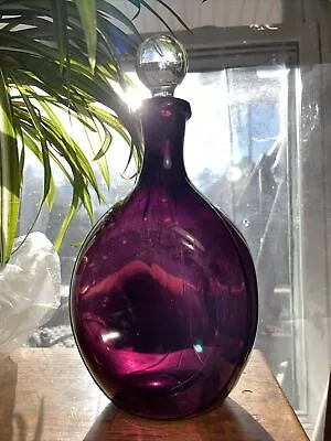 Buy Vintage Amethyst Glass Decanter Cambridge Pinched • 28.20£