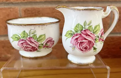 Buy Royal Standard Orleans Rose Sugar Bowl And Milk / Creamer Jug Cabbage Rose • 12.99£