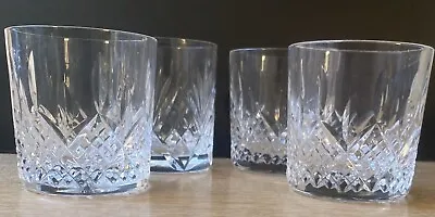 Buy 4 X Vintage Crystal Whiskey Tumbler Drinking Glasses Diamond Pattern • 15.99£