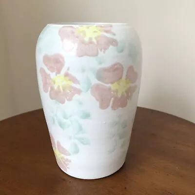 Buy Small Decorated Pottery Vase By Carol Wynne Morris, Conwy Wales. • 25£
