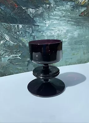 Buy Wedgewood  Amethyst Sheringham Glass Candlestick By RSW 13/1 With Original Box • 20£