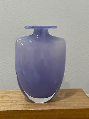 Buy Kosta Boda Kjell Engman Signed Lavender / Purple Art Glass Vase • 313.44£