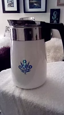 Buy Pyrosil Ware Blue Cornflower Coffee Percolator 6 Cup Enamelled Vintage • 22£