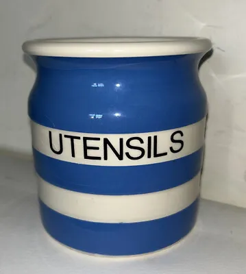 Buy TG GREEN Cloverleaf Cornishware Blue & White  Stripe Utensils Jar • 19.90£