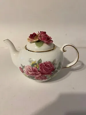 Buy 1992 Country Cottage Teapot Royale Stratford Old Garden Roses Flowers Cabbage • 21£
