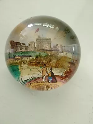 Buy Victorian Glass Paperweight With View Of Windsor Castle Only 2  • 9.99£