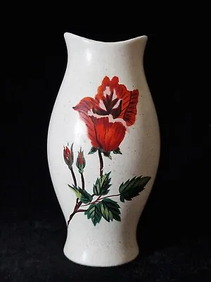 Buy Lovely Vintage Stanley Brentleigh Ware Tall Vase  Floral  21.5 Cm • 5£