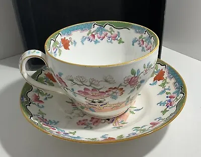 Buy Antique Minton Oversized Cup & Saucer “Poona”  Pattern 1893 - 1912 • 15£