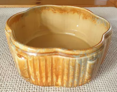 Buy Vintage Shorter & Sons Amber & Turquoise Glaze Art Deco Bowl, Bulb Planter • 19.99£