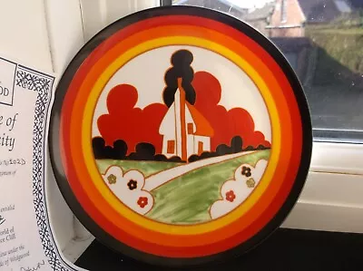Buy CLARICE CLIFF   FARMHOUSE   PLATE - By WEDGWOOD - MINT  & BOXED • 20£