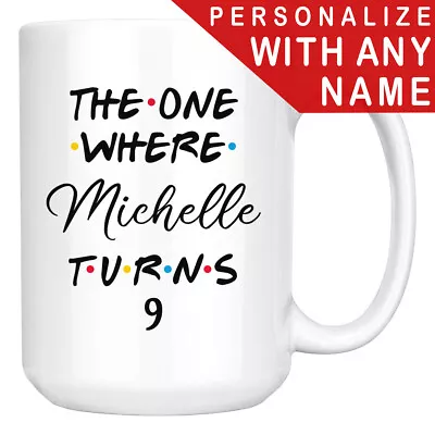 Buy Personalized 9th Birthday Mug, Happy 9th Birthday Party, 9 Years Old Kid Gift • 14.14£