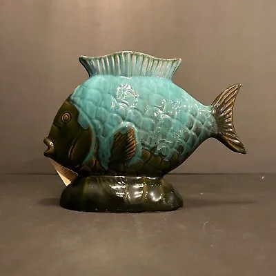 Buy Rare Blue Mountain Fish Vase, Stunning Piece, W/Tags Attached, Mint Condition • 118.54£