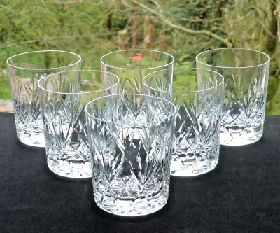 Buy Set X6 Stuart Cut Crystal,Unsigned,Whisky Old Fashioned Tumbler Glasses 3 1/8  • 5.99£