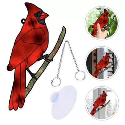 Buy Stained Glass Birds Window Hangings Suncatcher For Home Office Holiday • 5.73£