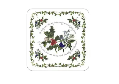 Buy Portmeirion Holly And Ivy - Coasters Set Of 6 - X0010268038 • 11.91£