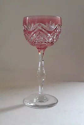 Buy Webb Art Deco Crystal Cut To Clear Wine Glass  • 55£