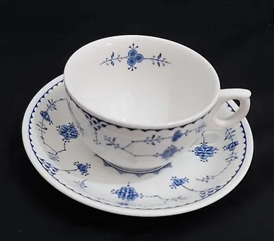 Buy Larger Size Vintage English Furnivals Blue & White Denmark Pattern Cup & Saucer • 10£