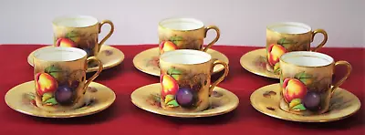 Buy Aynsley Orchard Gold Set Of 12 Cups And Saucers Fine Bone China Made In England • 225£
