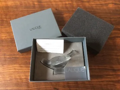 Buy Lalique Bird Paperweight In Super Condition With Original Box & Papers • 245£
