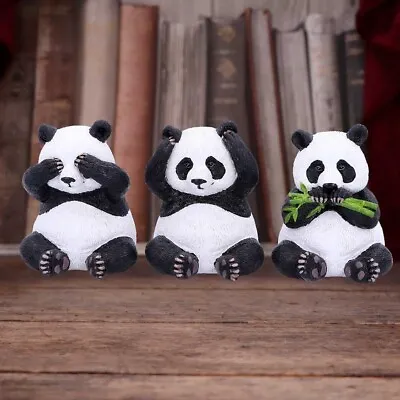 Buy Three Wise Pandas See No Hear No Speak No Evil Figurine Ornament New & Boxed • 22.95£