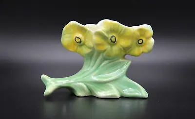 Buy Vintage Roselyn Superior Ceramics Australian Pottery Yellow Flower Shaped Vase • 19.95£