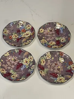 Buy Vintage 1926+ Crown Ducal Ware  England Round Peacock 5.75” Set 4 Saucer Plates • 62.45£