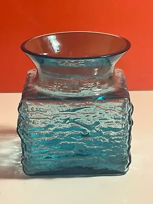 Buy Dartington Glass Kingfisher Polar Square Vase FT101 By Frank Thrower • 20.89£