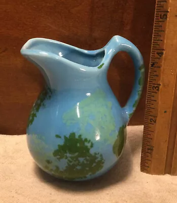 Buy Vintage Paden City Art Ware Small 4” Pitcher-No Lettering-Blue, Green & Yellow • 19.25£