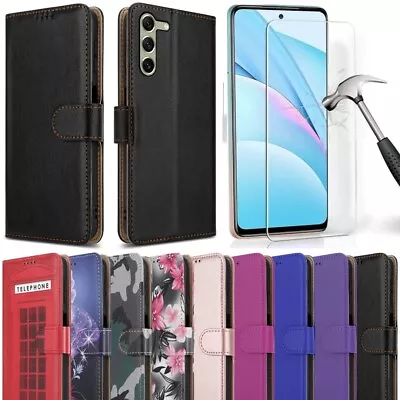 Buy For Samsung Galaxy A35 5G Case, Leather Wallet Stand Phone Cover & Screen Glass • 5.95£