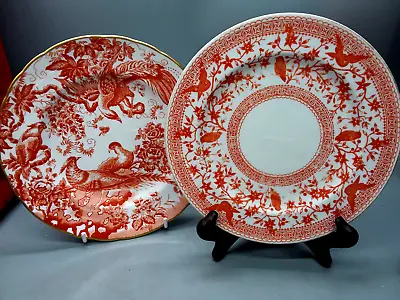 Buy Royal Crown Derby English Bone China Red Aves & Berry Plates • 19£