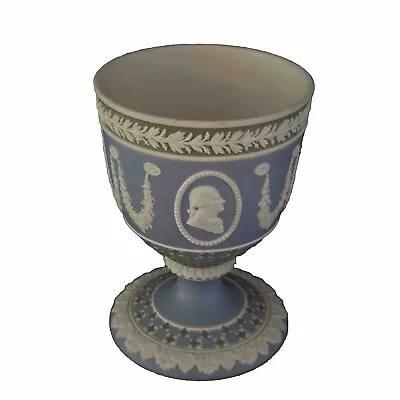 Buy Wedgwood Tricolor Jasperware Diced Goblet US Independence Bicentennial 1776-1976 • 401.62£