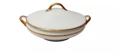 Buy R.c. Noritake White 8  Round Serving Dish Bowl Gold Trim & Handles With Lid  • 37.46£