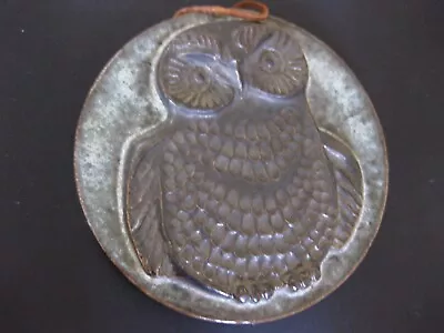 Buy LOVELY POTTERY METAL EFFECT ROUND OWL PLAQUE WALL HANGING 20 Cms X 1.5 Cms 7.5   • 5.99£