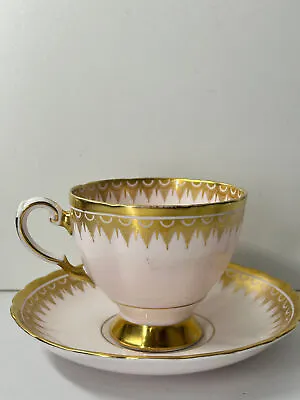 Buy Vintage Tuscan Fine English Bone China Pale Pink And Gold Cup And Saucer  • 22.99£