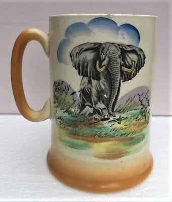 Buy Arthur Wood Ceramic Safari Mug C1960 Transfer Print Elephant Giraffe Rhinoceros • 12£