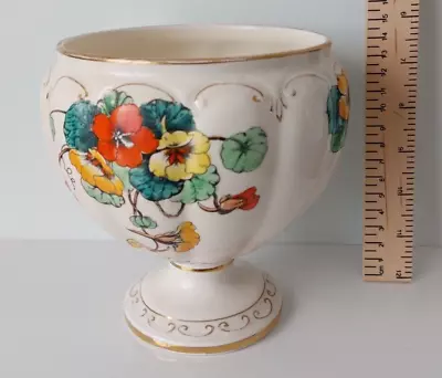 Buy Vintage Devon Ware Fielding's - Nasturtium - Porcelain Footed Vase • 15£