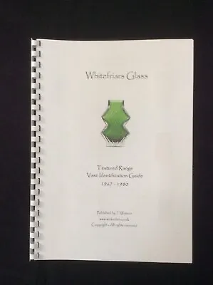 Buy WHITEFRIARS - Glass Identification Guide For Baxter's Textured Range Vases • 15.99£
