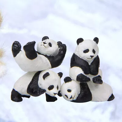 Buy 4 Pcs Panda Decor Animal Decoration Ornaments Elegant Decorative Cake • 8.68£