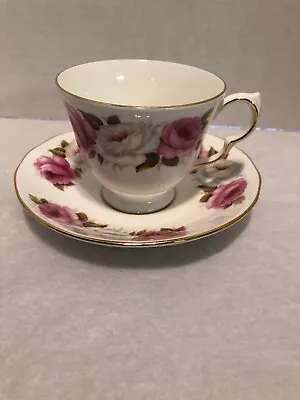 Buy Queen Anne Fine Bone China Of England~Princess Roses~Teacup And Saucer Set • 28.45£