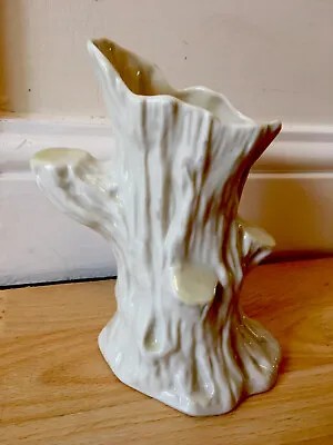 Buy Belleek Ireland Glazed Tree Stump  Vase Irish Celtic Pottery Brown Base Mark • 25£