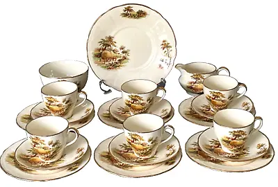 Buy Vintage Alfred Meakin 21-piece Tea Set In 'THE HAYRIDE' Pattern, 1940’s • 60£