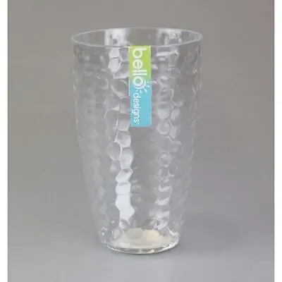 Buy 4 Bello Dimple Plastic Tall Glass Tumbler BBQ Party Glasses Picnic Drink Garden • 8.69£