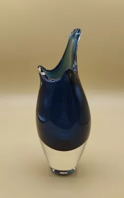 Buy Hand Blown Glass Vase Cobalt Blue Small Finger Vase, Style Murano?  • 14.99£