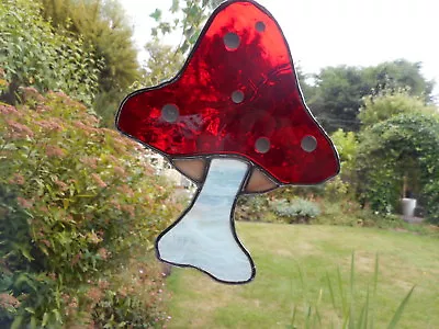 Buy Stained Glass Mushroom / Toadstool / Fly Agaric Suncatcher Or Wall Mount.  • 21£