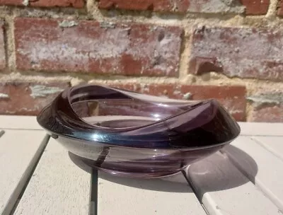 Buy 1960's  Amethyst Coloured Glass Bowl By Czech Designer Rudolf Jurnikl • 30£