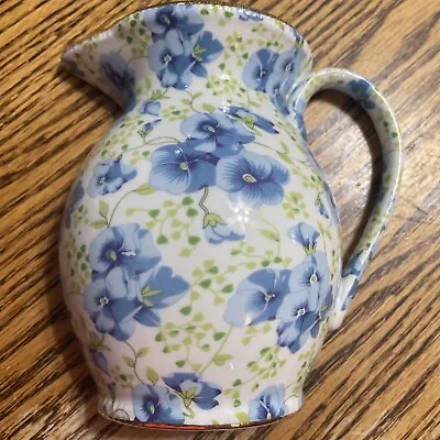 Buy Lord Nelson Ware Staffordshire England Violets Chintz Pitcher Wall Pocket • 17.29£