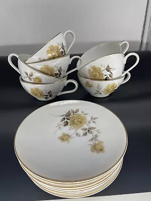 Buy Vintage Style House Yellow Roses Valerie Fine China Made In Japan Tea Set Of 7 • 21.10£